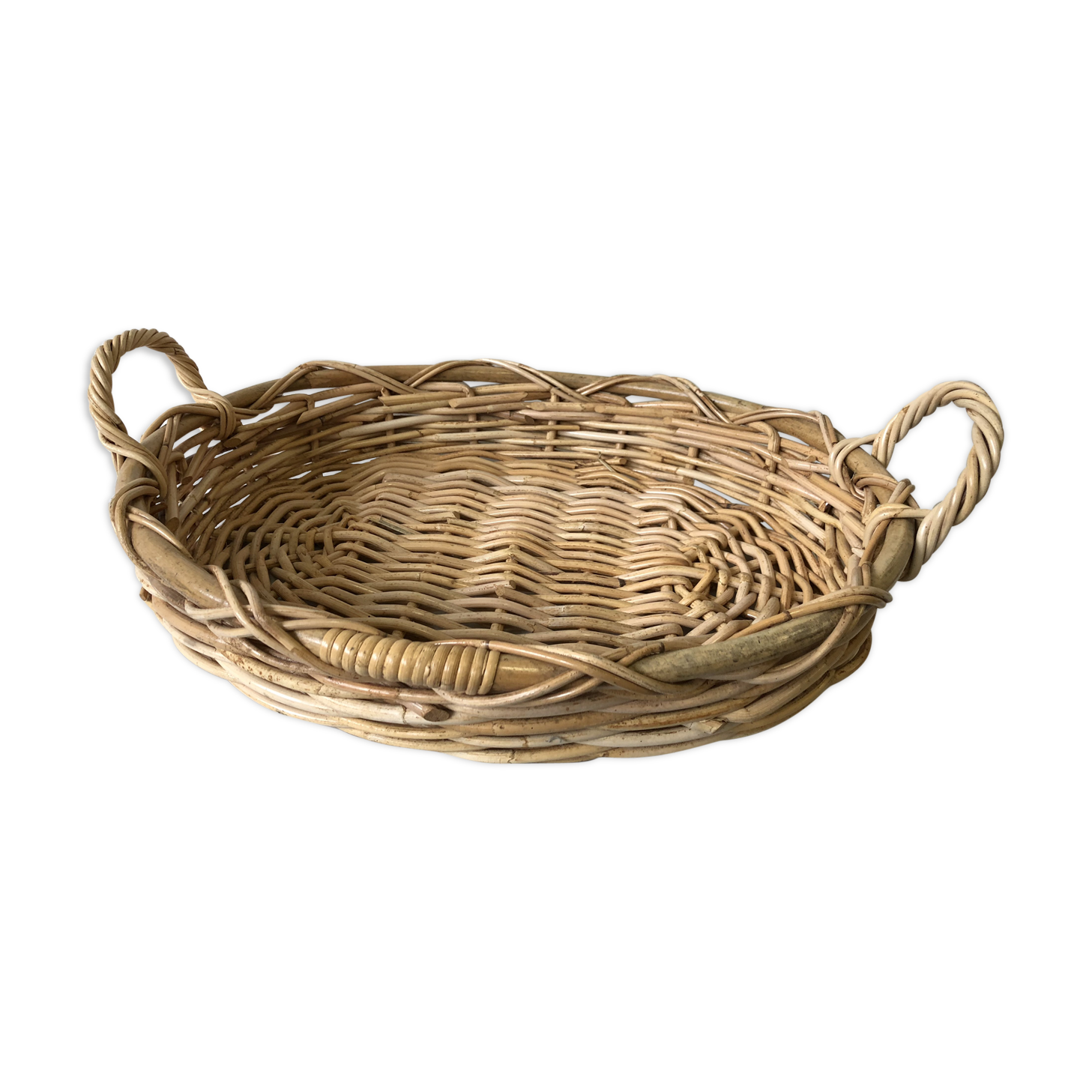 Vintage rattan tray