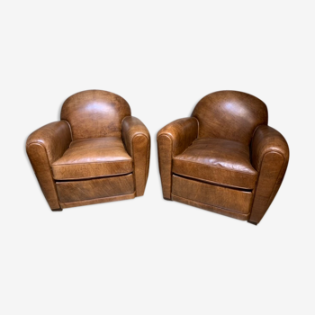 Paire de fauteuils club