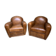 Paire de fauteuils club