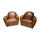 Paire de fauteuils club