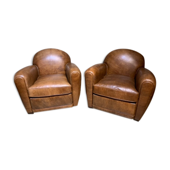 Paire de fauteuils club