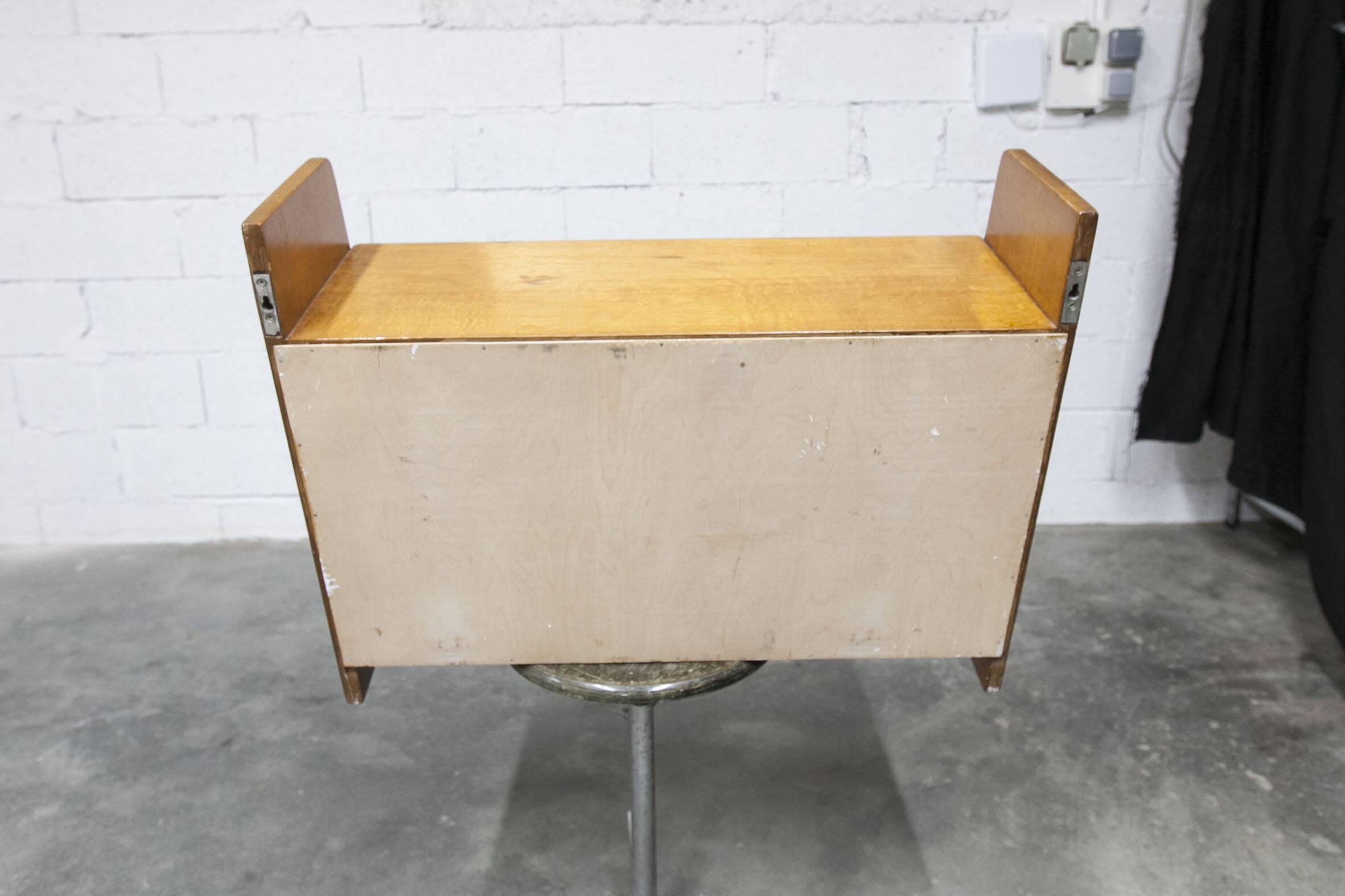 1950 wall shelf solid oak invisible fixings