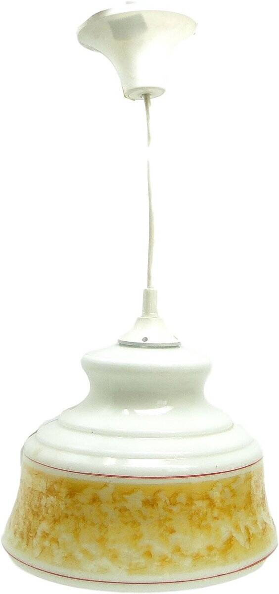 Brass and glass pendant lamp from Polam, 1980s