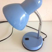 Lampe de bureau en métal bleu, années 70-80