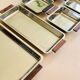 Service of Scandinavian dishes in stainless steel and teak 1970