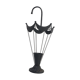 Black cast iron and metal umbrella holder