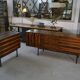 1960s Gabonese ebony chest of drawers with 8 drawers