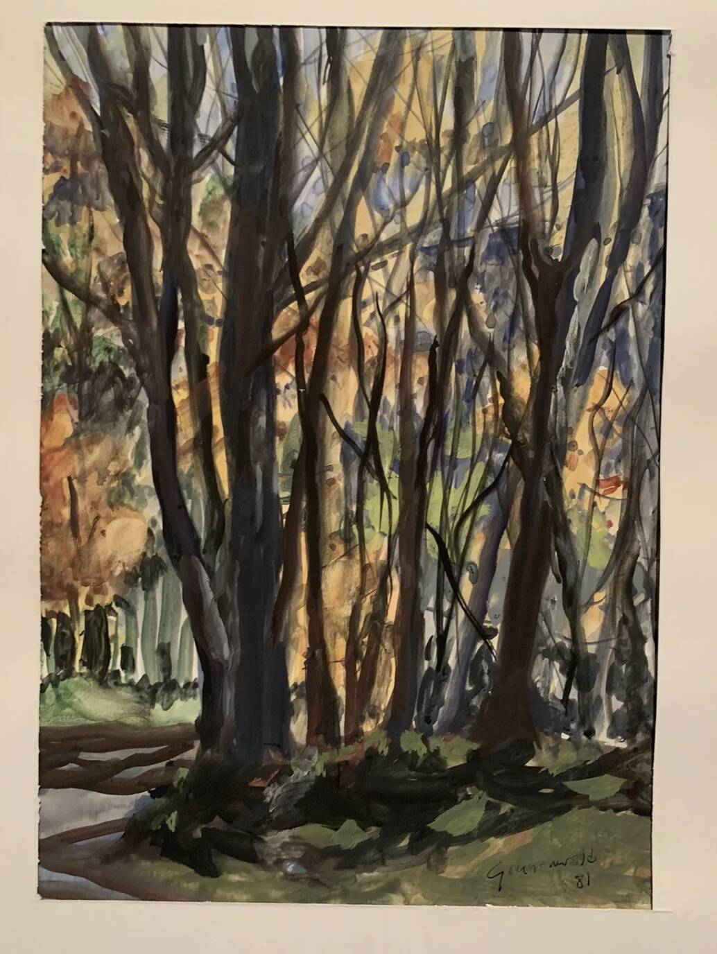 Jean Jacques GRUNENWALD (1911 - 1982) - Gouache - Forest Landscape