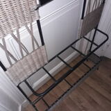 Metal and wicker coat holder