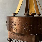 Arts and crafts metal ceiling lamp | Sweden | 1920s