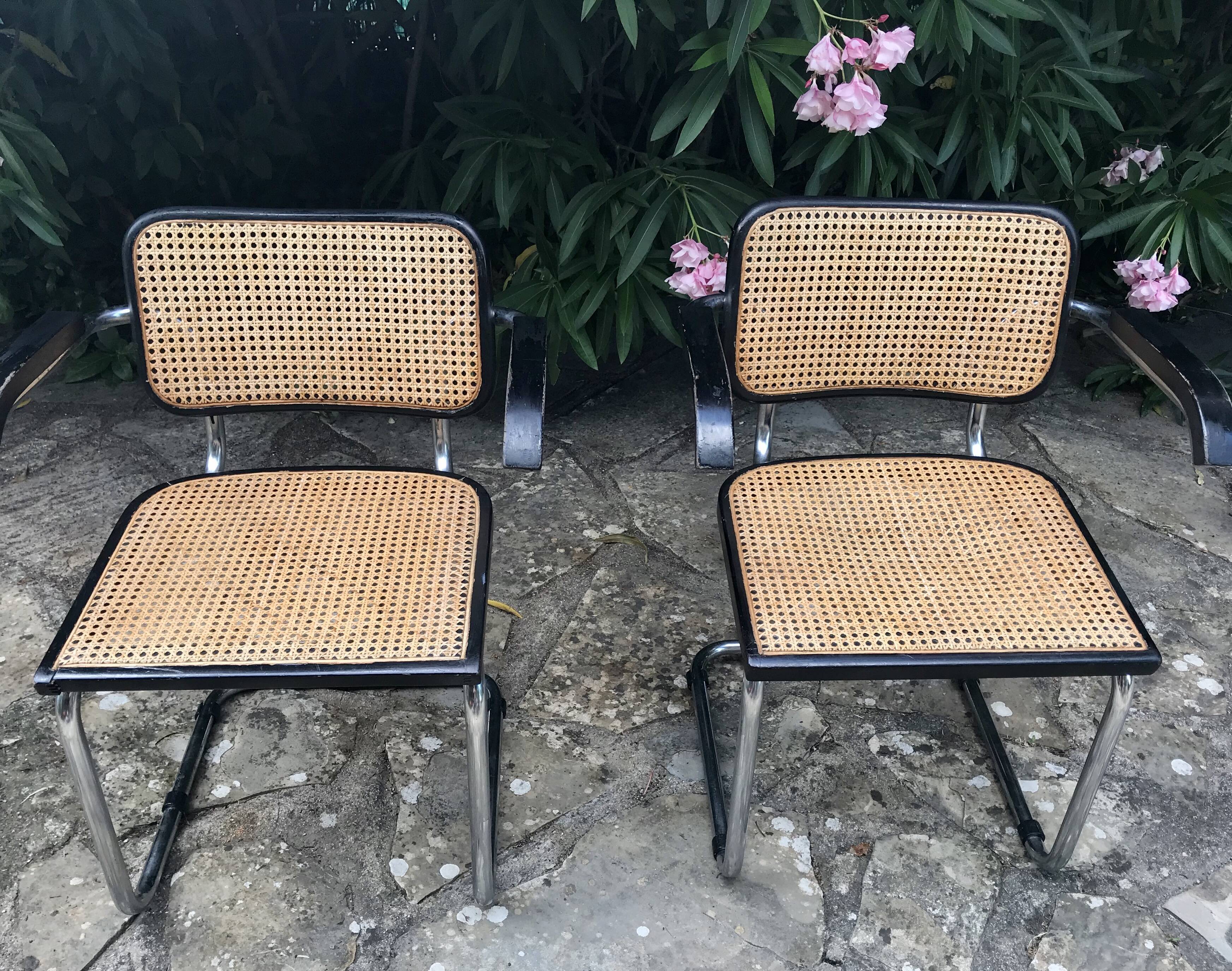 Pair of armchairs B64 Marcel Breuer