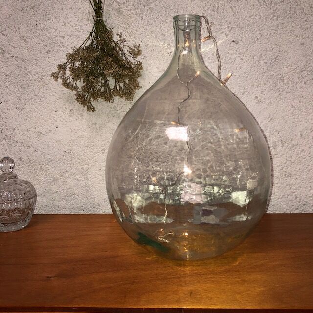 Demijohn glass, blue/green reflections, 12L