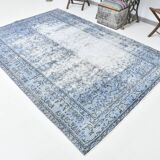 6x9 Soft Pastel Blue Turkish Vintage Rug, 189x284Cm SK 2052 FREE SHIPPING