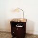Bedside table in macassar ebony