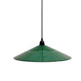 Green metallic hanging lamp, 80's