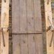 Rustic tray table with 2 trestles and 2 benches