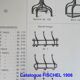 1890 Fischel, Bentwood blond 3-peg wall-mounted coat and hat rack