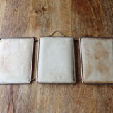 Vintage triptych barber mirror 24X58cm