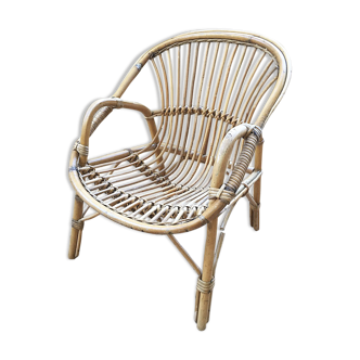 Fauteuil enfant rotin