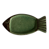 Dieulefit ceramic fish, in green glazed earthenware.