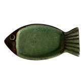 Céramique poisson Dieulefit, en terre vernissée verte
