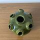 Green ceramic flower pick (Monogram MM)