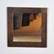 Oak brutalist mirror, 1970s