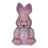 Lampe à poser lapin rose vintage