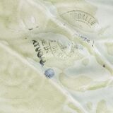 Dish in earthenware "chou leaf" Bordallo Pinheiro, 32 cm