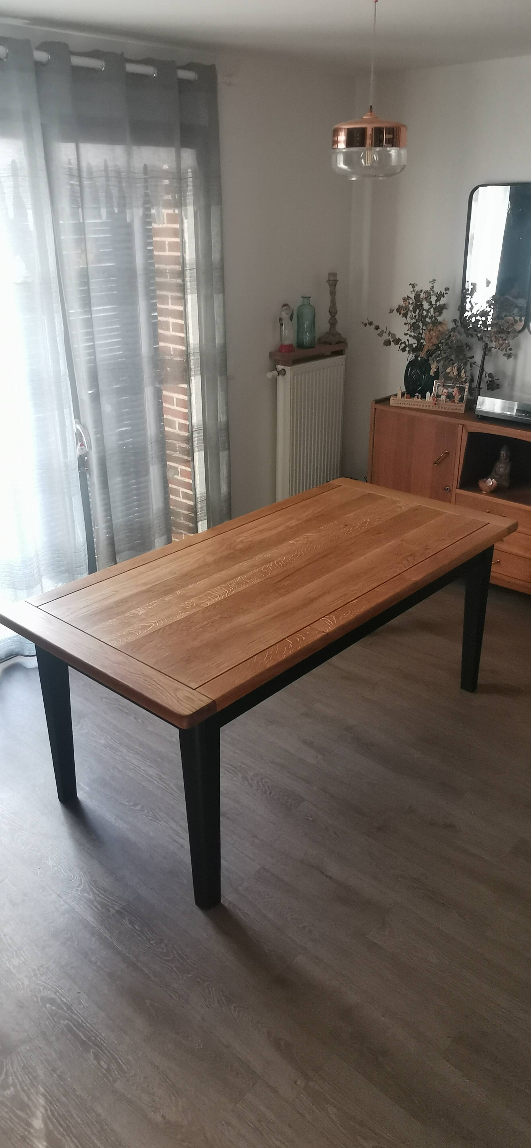 Solid oak farm table