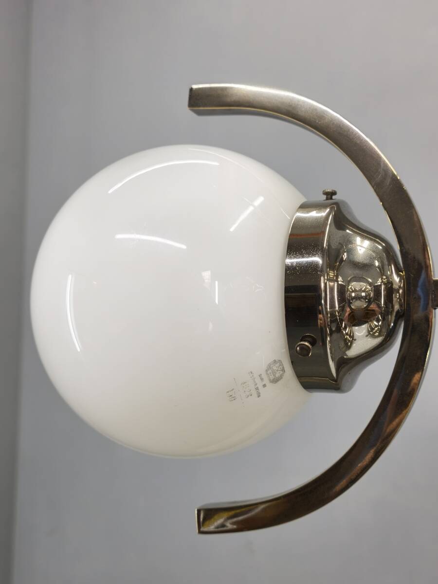 Art Deco Nickel and Glass Chandelier, 1930s