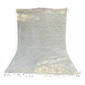 White Berber rug in natural wool 250cm x 150cm