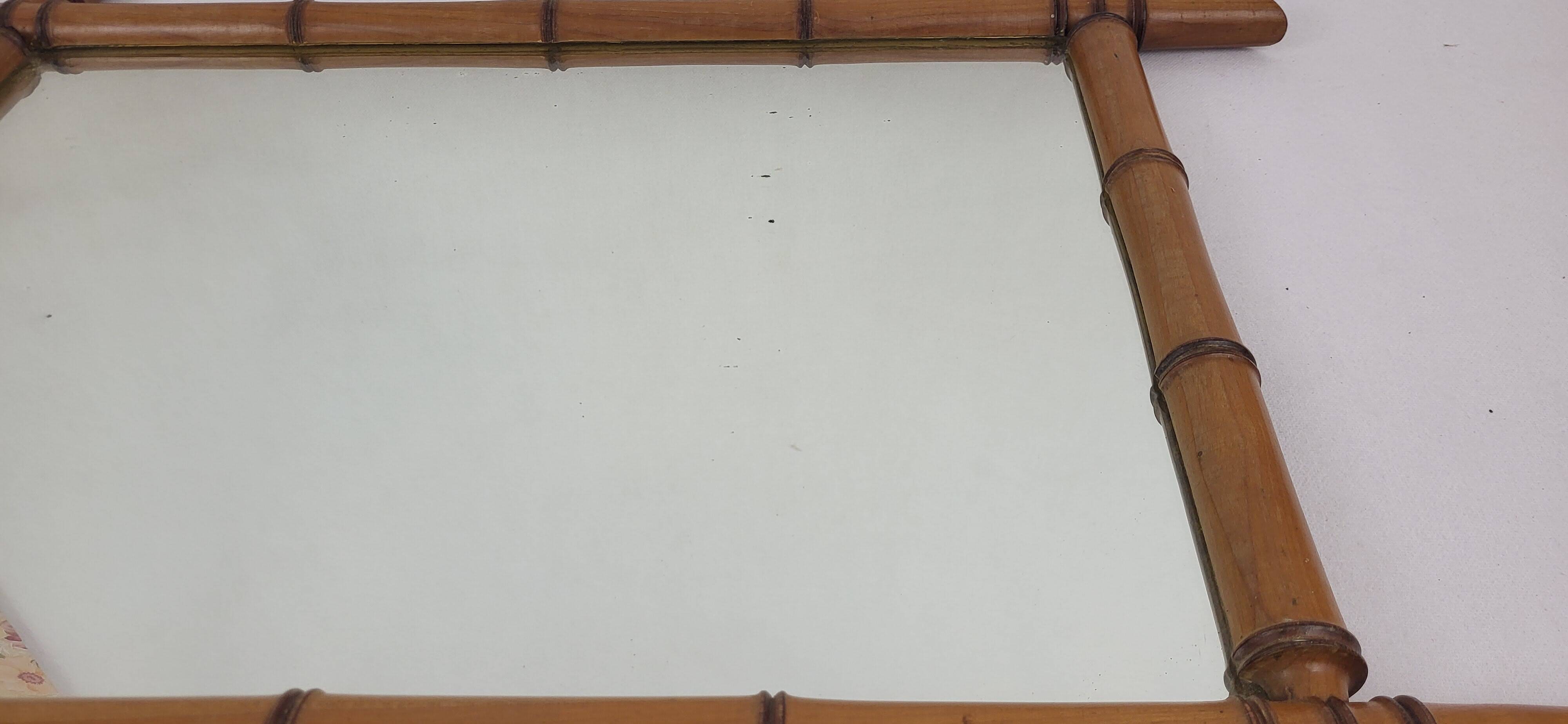 Bamboo mirror 1900 58*74 cm.