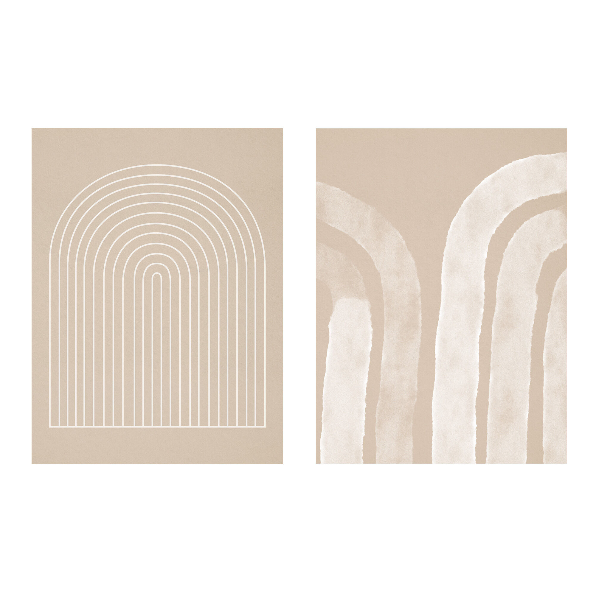 Paire d’estampes giclées ensemble abstrait d’art mural bleu de deux, 50x70cm