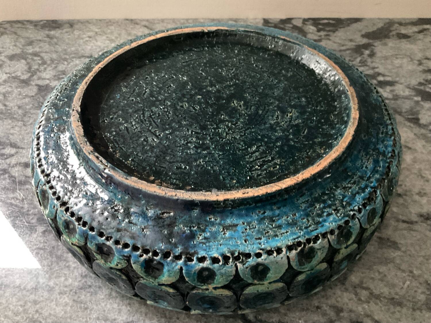Large Bitossi-Aldo Londi ashtray in glazed ceramic