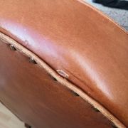 Tawny vintage leather club chair