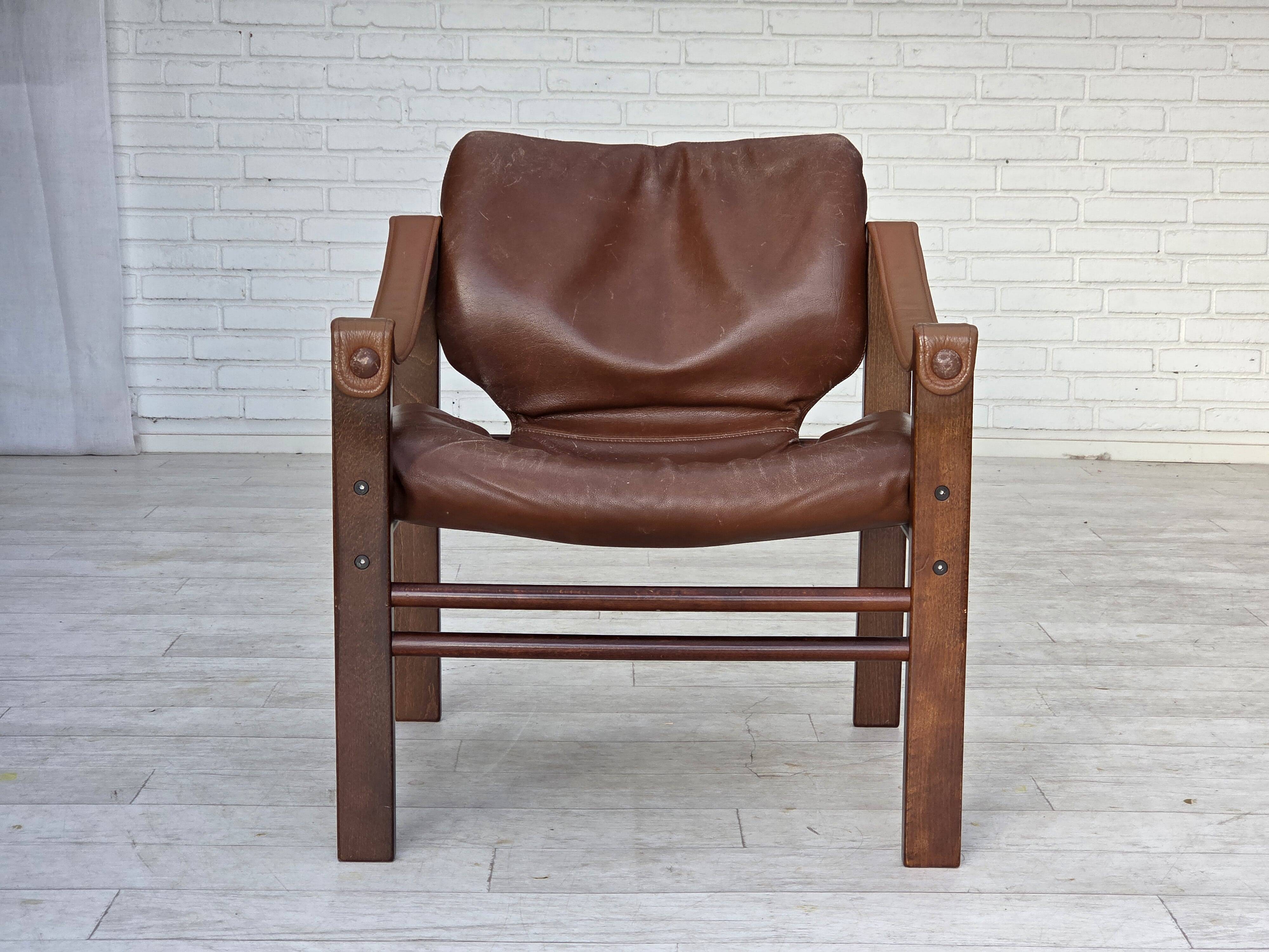 1970s, Danish armchair model "Safari" by Skippers Furniture.