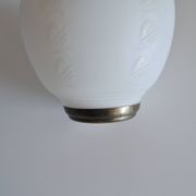 Scandinavian Art Deco Opaline Glass Pendant Lamp, 1930-40s