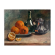 HST painting "Still life with oranges and armagnac" signed H. Lucotte 1913