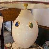 Ceramic lamp with jewelry decorations