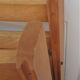Pair of folding chairs solid wood vintage slats