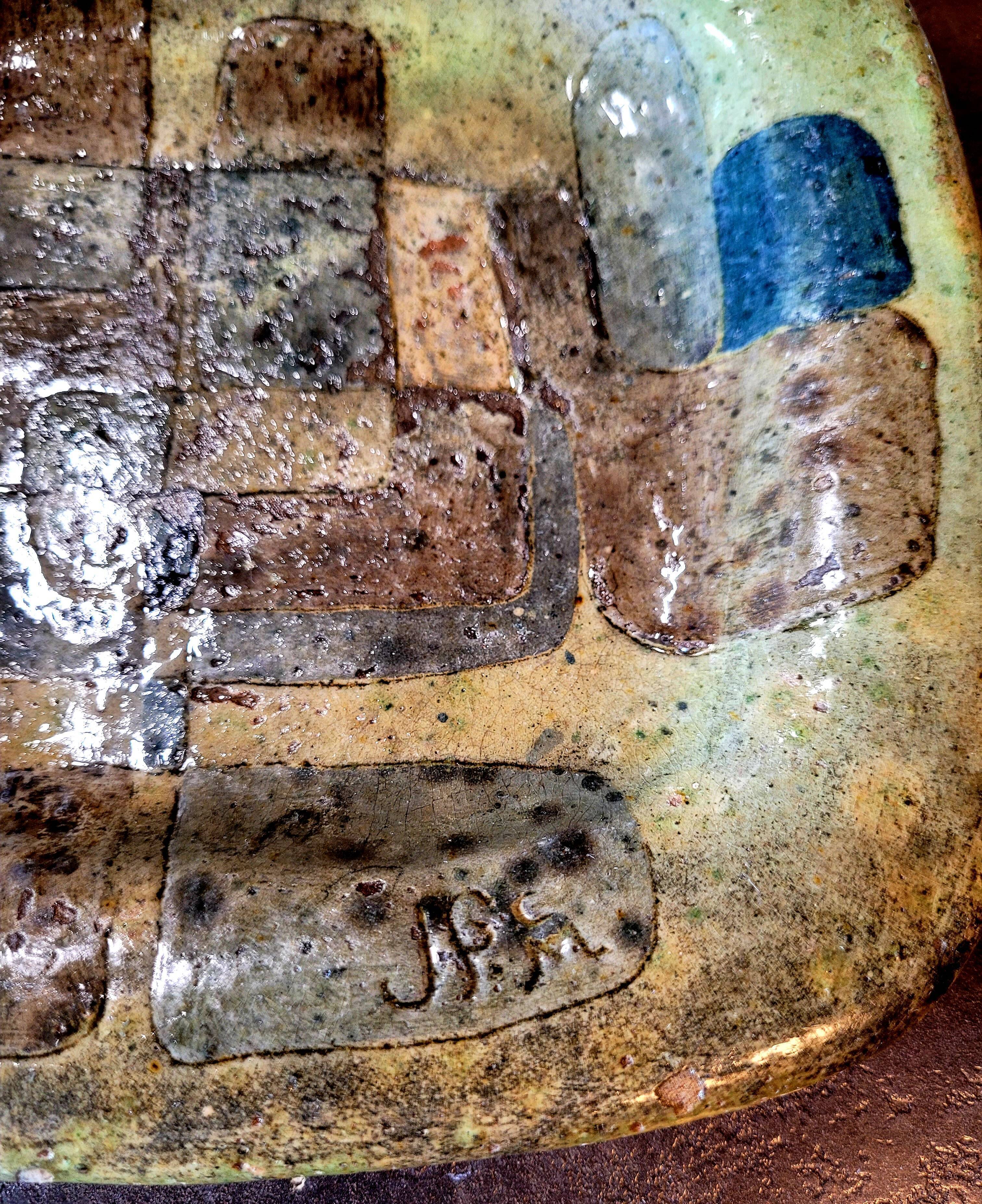 Vintage brutalist ceramics signed from the 50s