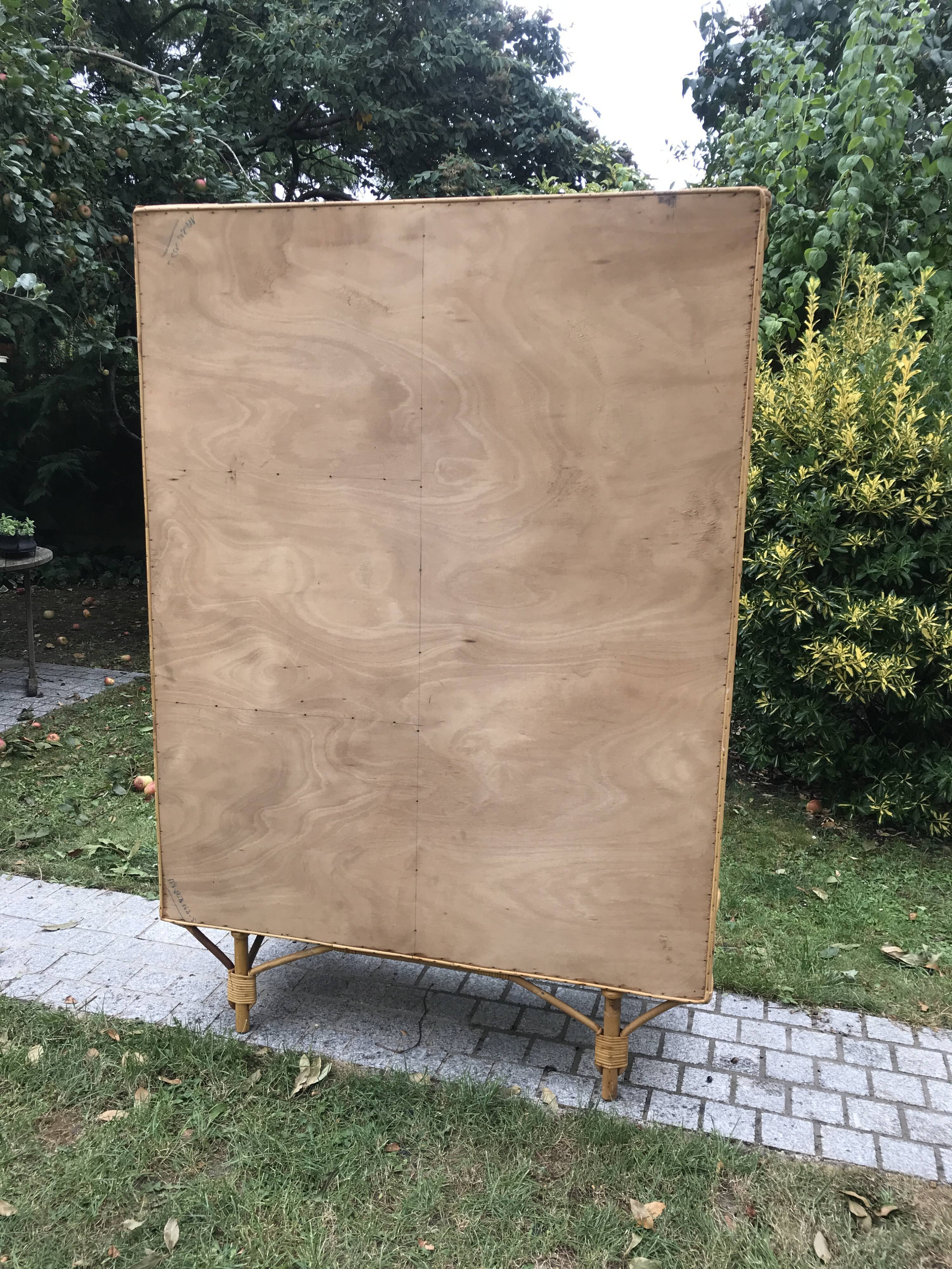 Vintage rattan cabinet