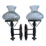 Pair of large vintage wall sconces
