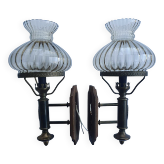 Pair of large vintage wall sconces