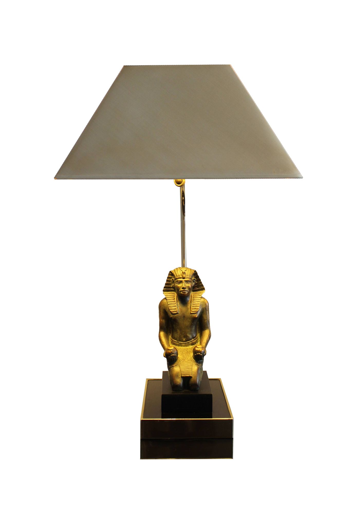 Lampe de table Hollywood Regency décor Pharaon, années 1070