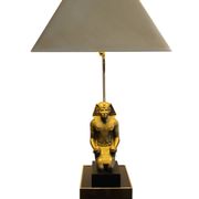 Lampe de table Hollywood Regency décor Pharaon, années 1070
