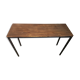 Vintage wood and iron console