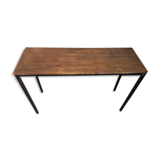 Vintage wood and iron console