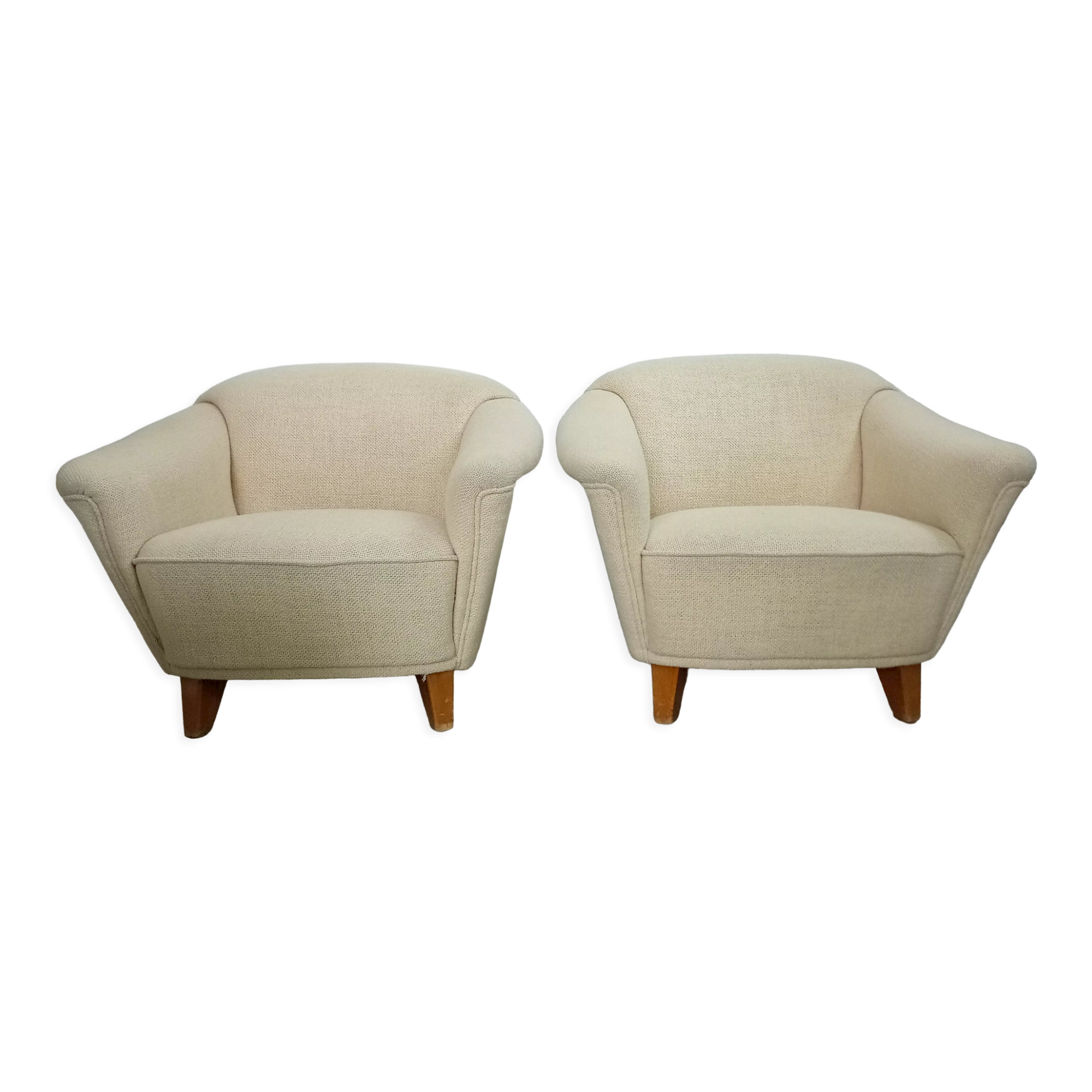 Pair scandinavian armchairs